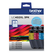Brother LC402XL3PKS Tri-Color Original High Yield Ink Cartridge