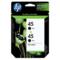 HP 45 Twinpack Black Original Inkjet Print Cartridge (C6650FN)