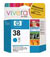 HP 38 Cyan Pigment Original Inkjet Print Cartridge with Vivera Ink (C9415A)