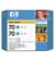 HP 70 (CB343A) Original Cyan Ink Cartridge (Twin Pack)