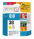 HP 38 Yellow Pigment Original Inkjet Print Cartridge with Vivera Ink (C9417A)