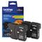Brother LC65 Original Black Cartridge Double Pack