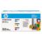 HP 124A (CE257A) Original Tri-Color Laser Toner Multi Color Combo Pack (Cyan/Magenta/Yellow)