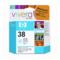 HP 38 Light Cyan Pigment Original Inkjet Print Cartridge with Vivera Ink (C9418A)