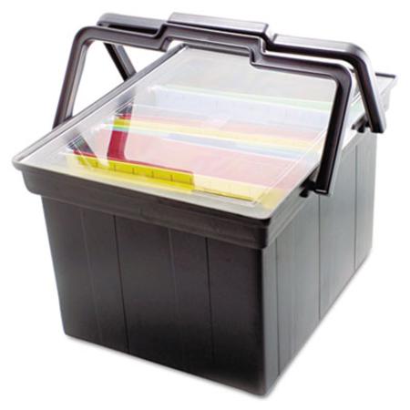 Advantus Companion Portable File Storage Box Legal/Letter Plastic Black