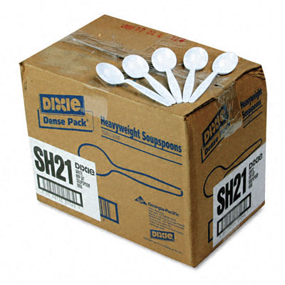 Dixie Plastic Tableware   Heavyweight Soup Spoons   1000/Carton   White