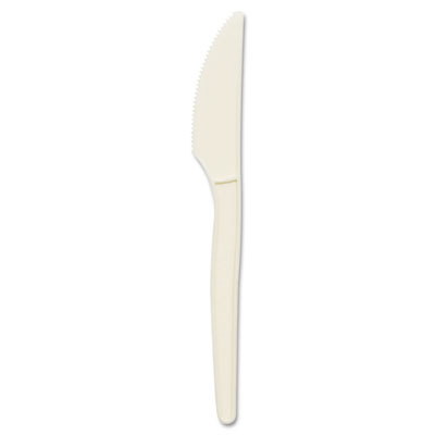 Eco-Products Plant Starch Knife , Cream , 50/Pack