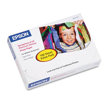 Epson Premium Photo Paper   68 lbs.   High-Gloss   4 x 6   100 Sheets/Pack