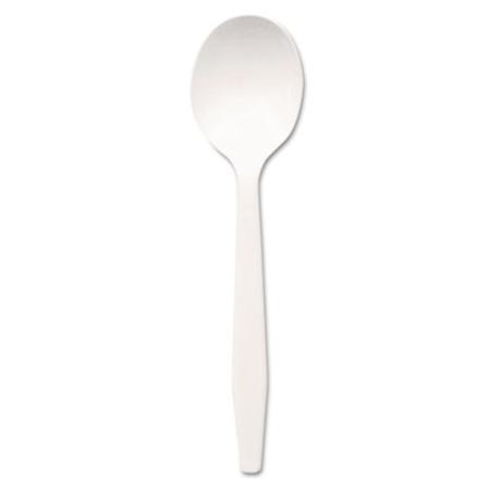 Dixie Plastic Tableware   Mediumweight Soup Spoons   White   1000/Carton