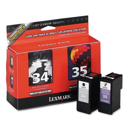 Lexmark 35 Lexmark Twin Pack No. 34 and No. 35 (18C0535) Black and Color High ...