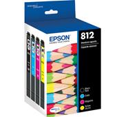 Epson T812 (T812120-BCS) Black and Color Original Standard Yield Ink Cartridge Multipack - 4 Pack