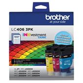 Brother LC4063PKS Tri-Color Original Standard Yield Ink Cartridge