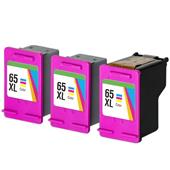 Compatible Color HP 65XL High Yield Ink Multipack (Replaces 3 x N9K03AN + 1 x Printhead)