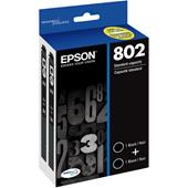 Epson T802 Black Original Standard Capacity Ink Cartridge 2 Pack