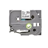 Compatible Black Brother TZe-151 P-Touch Label Tape - 1 in x 26 ft (25mm x 8m) Black on Clear
