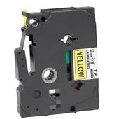 Compatible Black Brother TZe-621 P-Touch Label Tape - 3/8in x 26ft (9mm x 8m) Black on Yellow