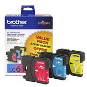 Brother LC613 Original Color Standard Capacity Cartridge Triple Pack ( Cyan Magenta Yellow)