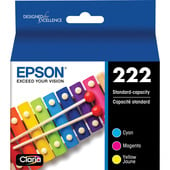 Epson 222 (T222520) Color Original Claria Standard Capacity Ink Cartridge Multipack - 3 Pack