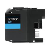 Compatible Cyan Brother LC205C High Yield Ink Cartridge
