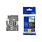 Brother TZe335 Original P-Touch Label Tape - 1/2 x 26.2 ft (12mm x 8m) White on Black